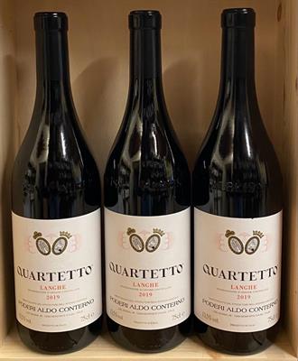 LANGHE ROSSO QUARTETTO DOC 2019 BOX TRE BOTTIGLIE PODERI ALDO CONTERNO