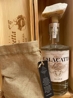 GIN CALACATTA DISTILLED WITH LARD BOTANICALS WITH MARBLE CAP/TAPPO