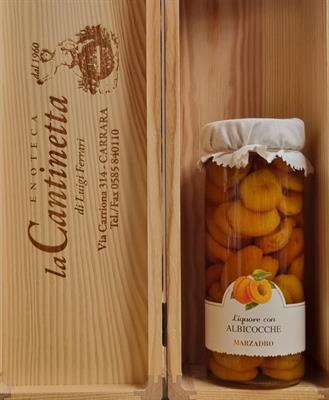 VASO FRUTTA ALBICOCCHE IN LIQUORE 35 CL 30° MARZADRO