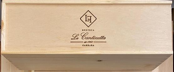 CASSETTA LEGNO IN PINO CON COPERCHIO SCORREVOLE 1 BOTTILGIA 75 CL e MG