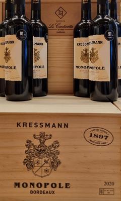 BORDEAUX AOC ROUGE SEI BOTTIGLIE KRESSMAN MONOPOLE 2020